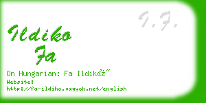 ildiko fa business card